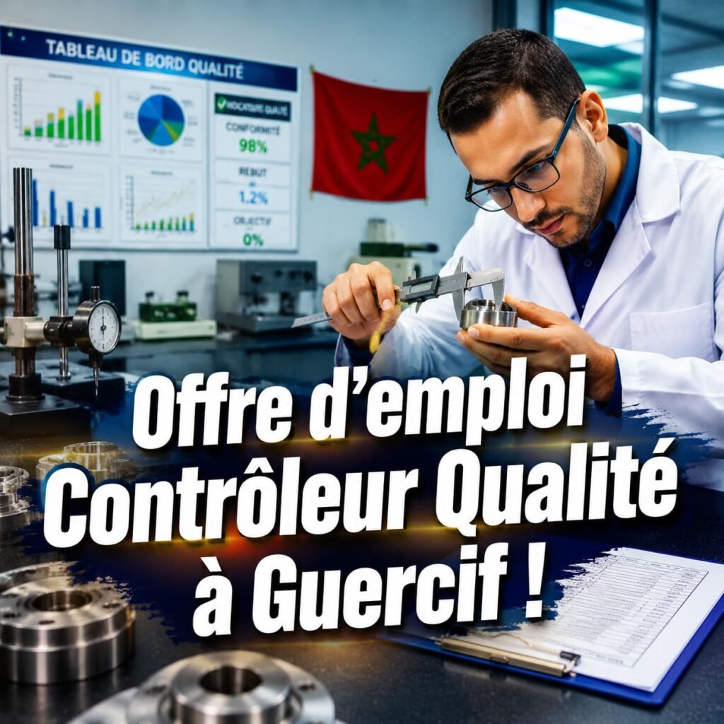 Recrutement Contrôleur Qualité à Guercif – Contrat CI
