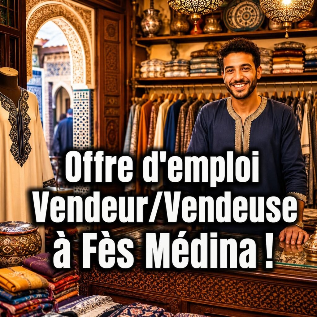 Recrutement Vendeur/Vendeuse à Fès Médina – CI